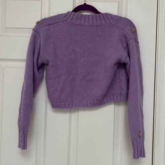 Purple Floral Cardigan - Picture 4 of 4